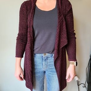 Maurices Knitted Plum Cardigan